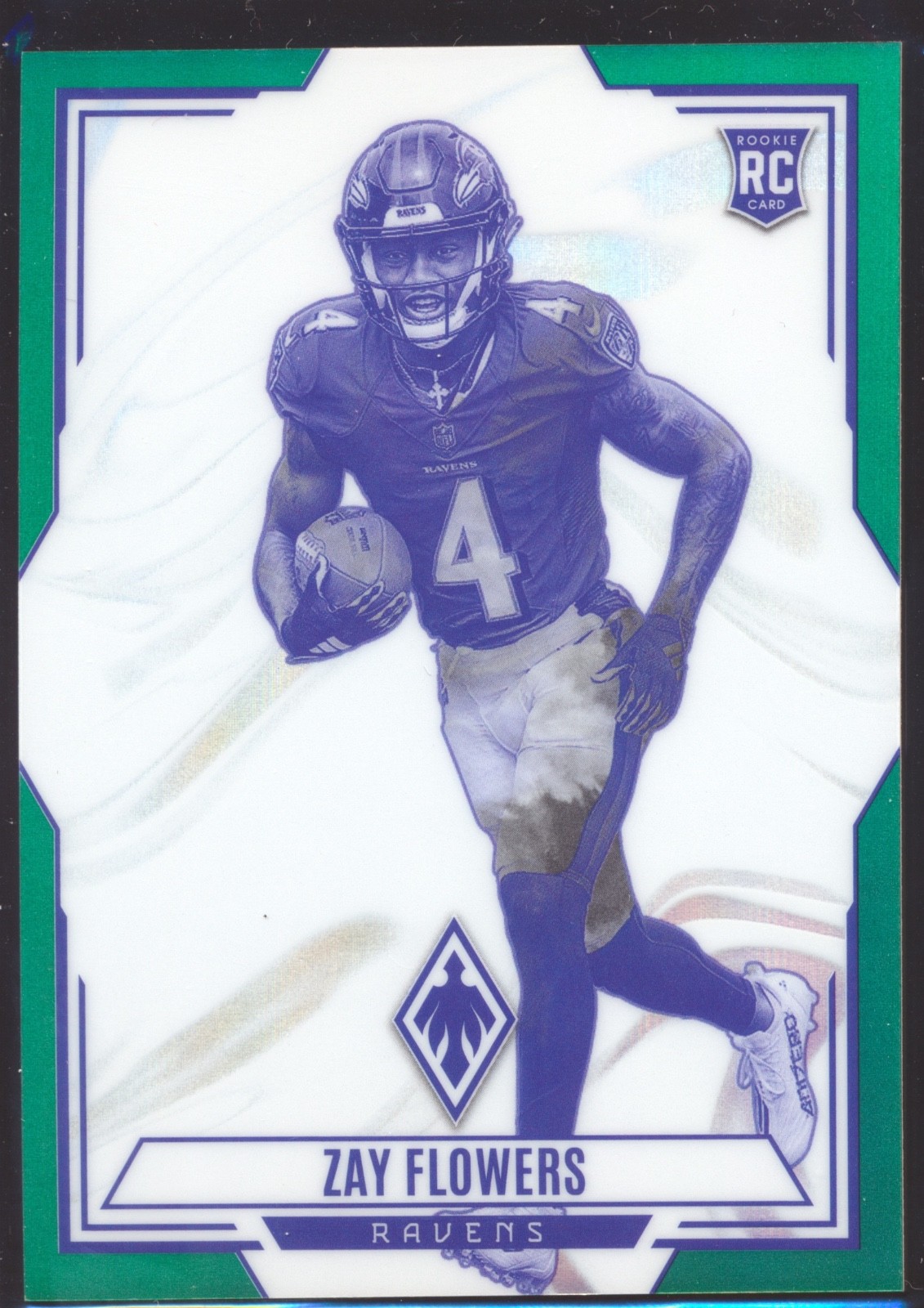 2023 PANINI PHOENIX ZAY FLOWERS CONTOURS GREEN PRIZM JERSEY # 4/25 MADE!