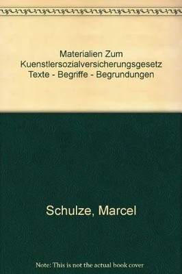Materialien zum Künstlersozialversicherungsgesetz: Texte - Buch Wiley-VCH