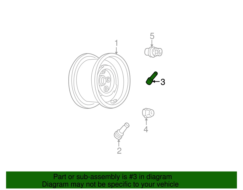 Genuine GM Tire Valve Stem Extension 9417745 - Image 2 of 2