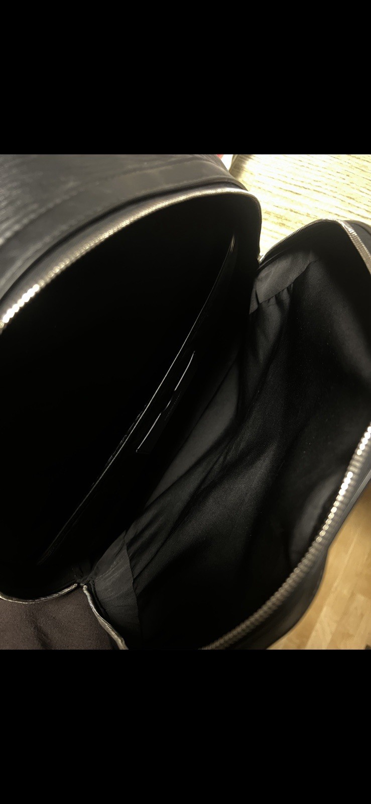 Off White Leather Backpack W/varsity Patches - image 7