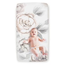 Lambs  Ivy Signature Watercolor Floral Organic Cotton Fitted Crib Sheet