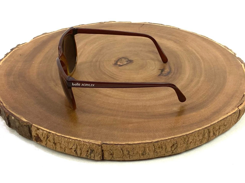 Gafas de sol Bolle acrílicas como están marco marrón borgoña vintage hechas en Francia Foto 3 de 4