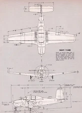 Beechcraft T34 B Mentor Aircraft scale drawing 6/30/2025n
