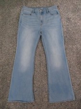 Old Navy Jeans Womens 10 Light Wash Blue High Rise Wow Flared Leg Denim 29x30