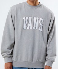 Vans Men's Small Classic Gray Crewneck Sweatshirt Loose Fit Cotton