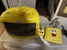 SpongeBob SquarePants 13 in Yellow CRT TV 480i w/ Matching DVD Player
