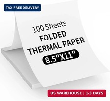 Thermal Printer Paper 8.5" x 11",US Letter Folding Printing Paper Compatible wit