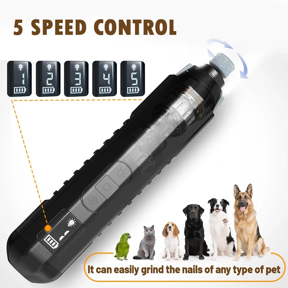 Electric Nail Grooming Pet Dog Grinder Trimmer Clipper Cat Tool File Claw Care