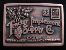 RF03154 NOS VINTAGE 1995 TRACTOR IMPLEMENT SUPPLY CO. BELT BUCKLE