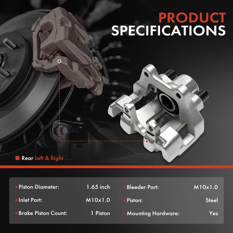 Pinza de freno lateral trasera 2 piezas con soporte para BMW F30 F31 F36 328i 440i xDrive Foto 2 de 4