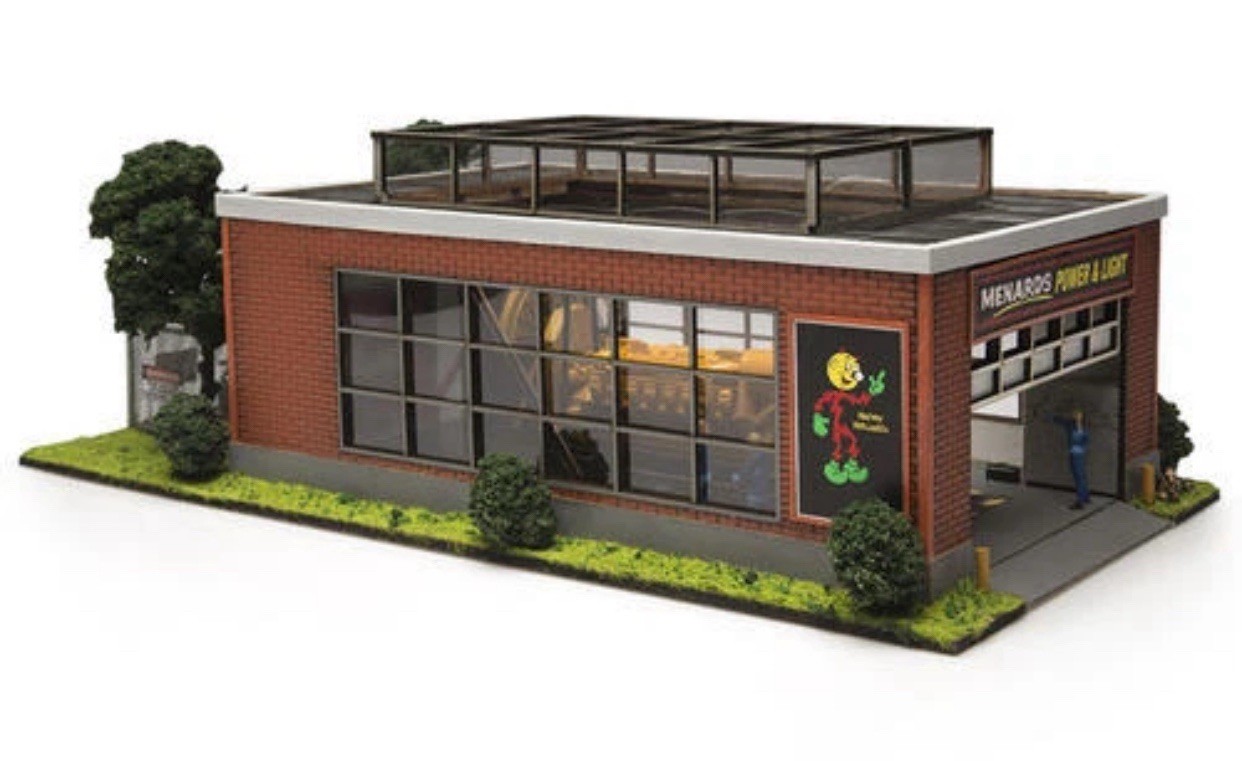 Menards Train Store MENARDS POWER & LIGHT BUILDING! O GAUGE O SCALE TRAIN LAYOUT ACCESSORY ...