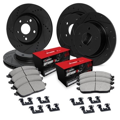 For Mitsubishi Outlander 05-06 Brake Kit Drilled & Slotted Front & Rear Brake