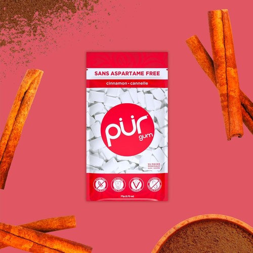 PUR Gum  Aspartame Free Chewing Gum 100% Xylitol Natural Spearmint Flavored Gum - Picture 67 of 106