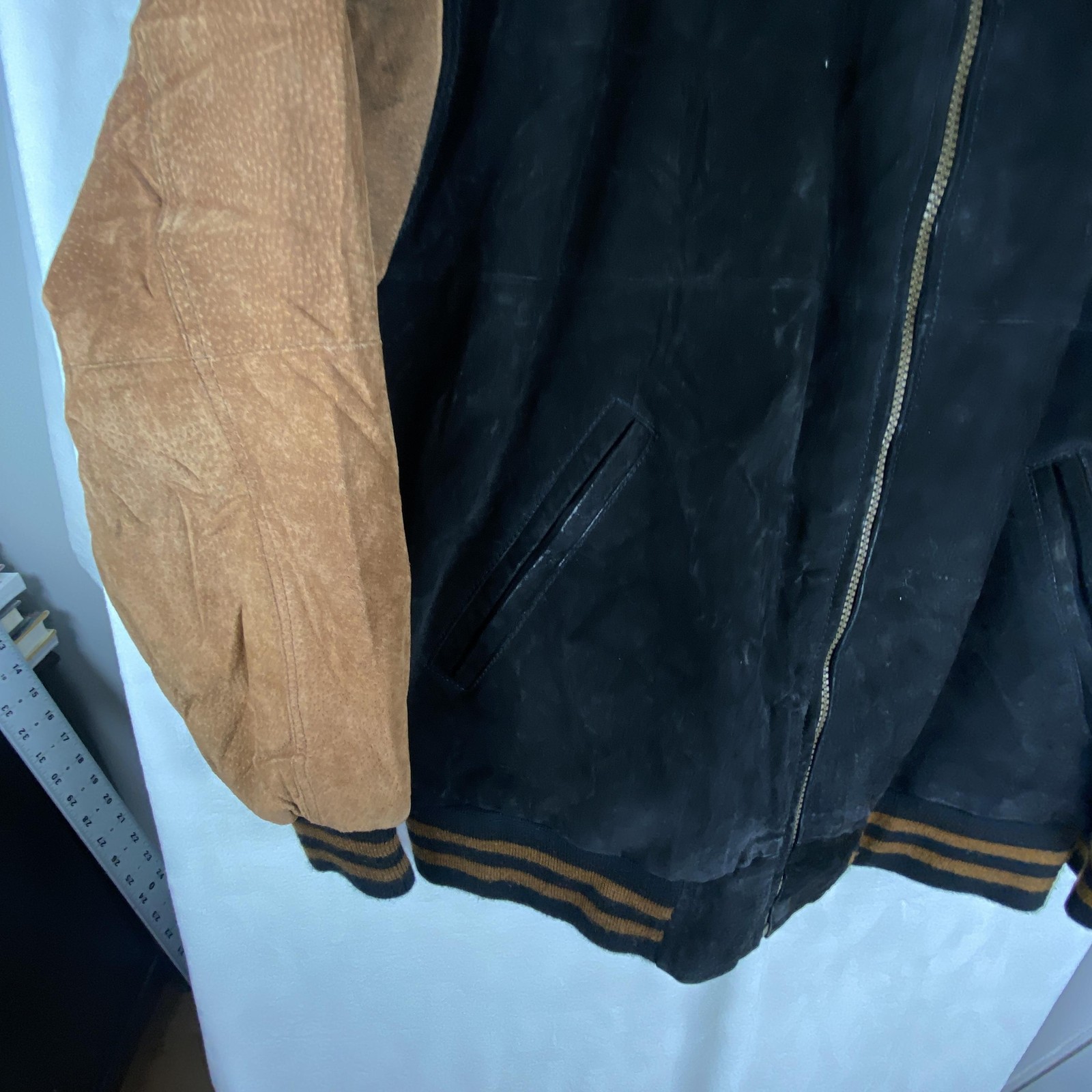 Basic Editions Jacket Mens Medium Black Brown Lea… - image 8