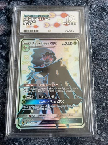 ACE 10 Decidueye Gx SV47/SV94 Ace Hidden Fates - perfect sub grades
