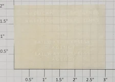 American Flyer TRS0862 918 Railway Express Agency Dry Transfer Decal Set