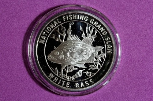 North American Fishing Club Grand Slam White Bass 1oz .999 Silver #M25507