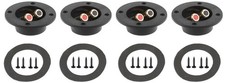 4 PCS Double Binding Round Gold Plate Push Spring Jacks Speaker Terminal