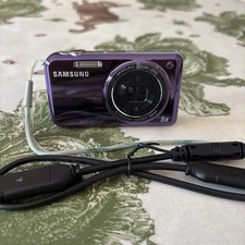 Samsung PL121 Digital Selfie Camera 14.2MP Dual Screen - Purple Tested Working