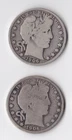 1906 Barber Half Dollar, 1906 S, 1906 D - 90% Silver (2 Coin LOT)