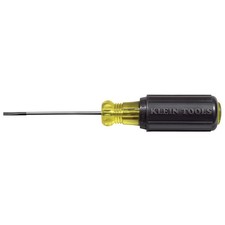 Klein Tools 612-4 Screwdriver, Made in USA, Flat 1 Count (Pack of 1), Black