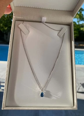 Collier Saphir et Diamant en Or 18 Carats 750 - Photo 1/4