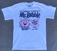 Mr. Bubble  White Graphic Print T-Shirt Mr. Bubble 100% Cotton Size M