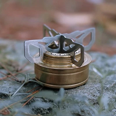 BRAND NEW AND HIGH QUALITY Support de réchaud à alcool de camping extérieur léger en acier inoxydable