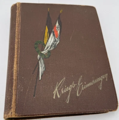 Antikes Fotoalbum Ordner Fotosammlung Kriegs Erinnerungen alt Fahnen Kaiserzeit - Bild 1 von 4