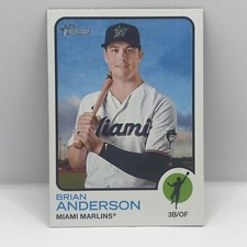 2022 Topps Heritage High Number Baseball Brian Anderson Base #574 Miami Marlins