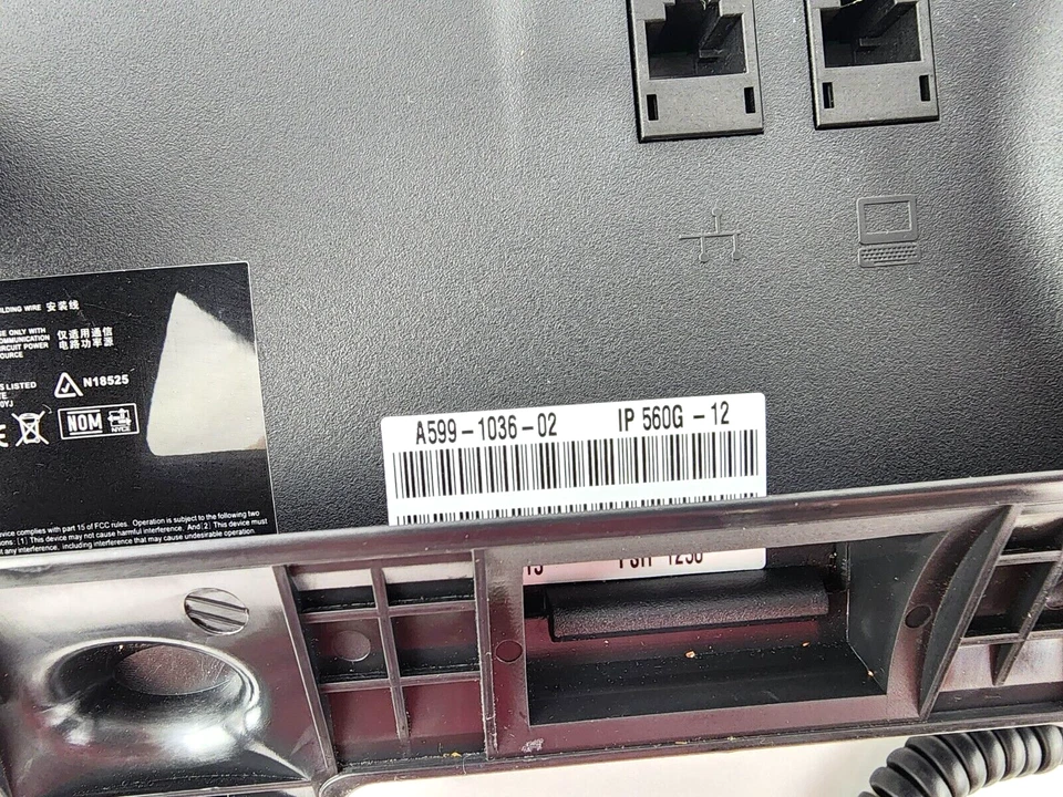 Shoretel 560 IP PoE Black Desk Phone IP560G Tested Reset Clean 6 Line - Image 4 of 4