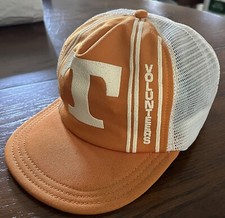 Vintage Tennessee Volunteers UT Snapback Trucker Hat Cap - Orange and White Mesh