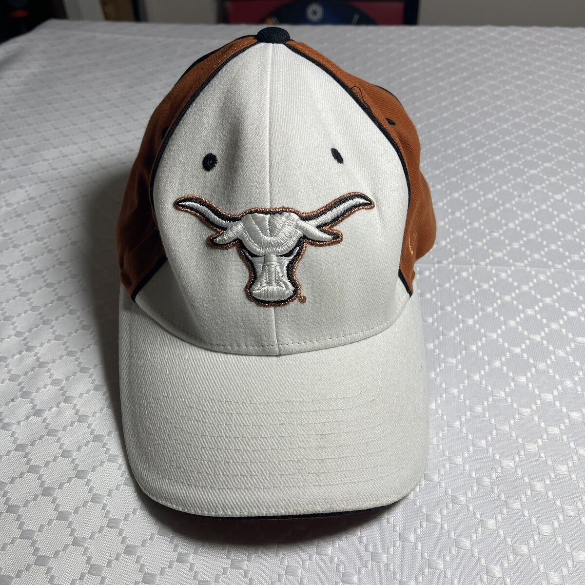 Texas Longhorn Ball Cap Burnt Orange White One Size Hat Texas Longhorn Ball Cap Burnt Orange White One Size Hat