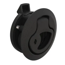 Southco M1-44 Locking Push-to-Close Latch. Black Plastic. .675"-.875" door th.
