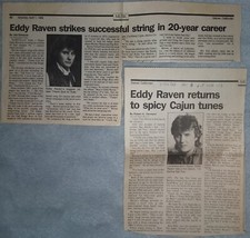 Eddy Raven collection 2 clippings 1988 and 1989 country Archive of the Eighties