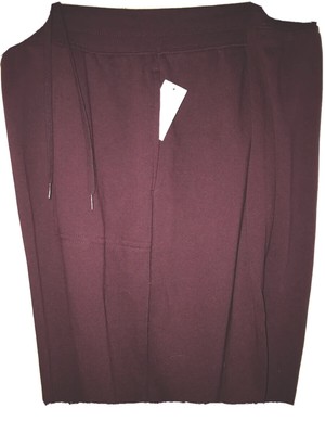 Fleece Sweatpants With Pockets - Heavyweight - Burgundy - Women s Plus Size 3XL