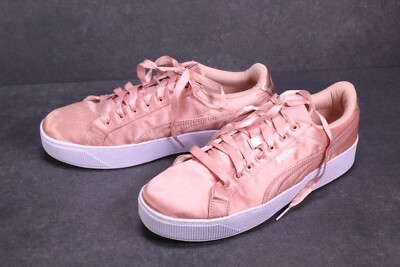 Puma Sneaker Vikky Platform Damen Sportschuhe Gr. 41 Satin rosa Plateau SB1559
