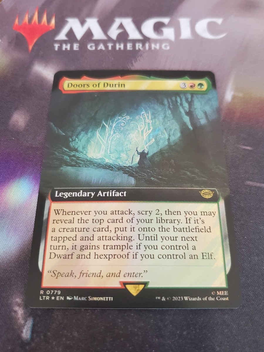 MTG. Doors of Durin. Surge Foil Borderless. The Lord of the Rings