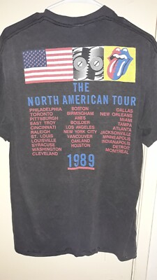 RARE Rolling Stones vintage 89 t-shirt w/rare printing flaw