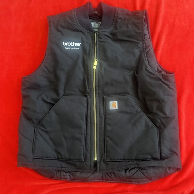 Carhartt Arctic Quilt Lined Vest Mens XL Relaxed F Canvas Insulated VO1 BLK NWOT