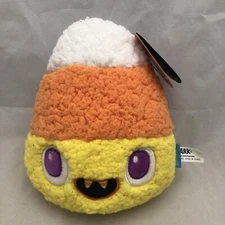 Bark Box Vampy Corn Halloween Candy Corn Plush Squeaky Crinkle Dog Toy M-L NEW