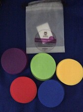 SimpleGeek 30 Pieces Carpet Spot Markers 5 Colors 4 Inch Floor Spots Circles Rug