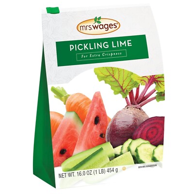 Mrs Wages 16 Oz Bag Canning Pickling Lime for Extra Crispness W502-D3425