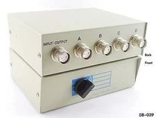 4-Way ABCD Twinax Manual Rotary Switch Box (Metal) - CablesOnline SB-039