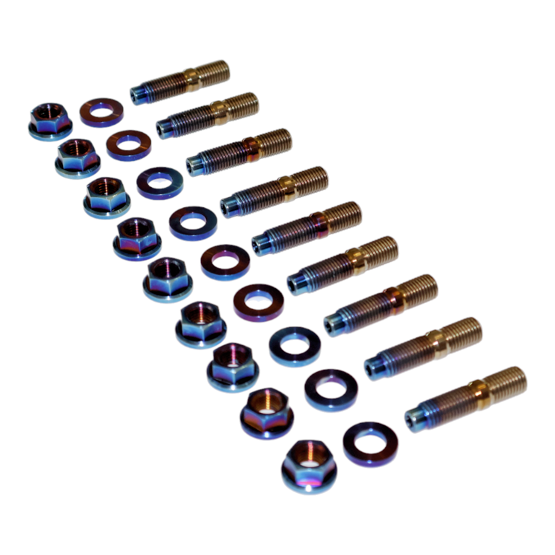 Titanium Turbo to Exh Manifold Stud kit for Mitsubishi Evolution Evo 4