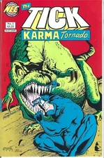 THE TICK KARMA TORNADO #1 WITH CARDS (VF/NM) NEC NEW ENGLAND COMICS, TV SERIES