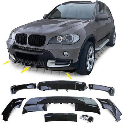 Performance Bodykit FRONT HECK Schwarz Glanz für BMW X5 E70 07-10 nicht M-Paket