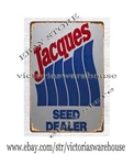 garage plaque collective JACQUES SEED CORN FARM metal tin sign