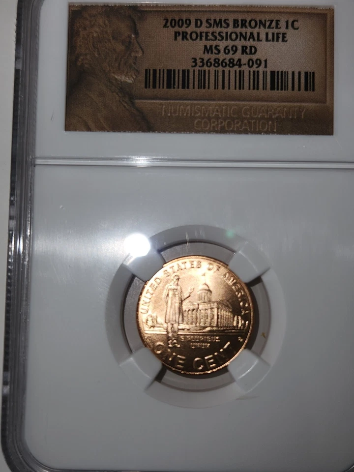 2009D Lincoln Cent SMS Bronze Professional Life NGC MS69 RD! - Image 2 of 3