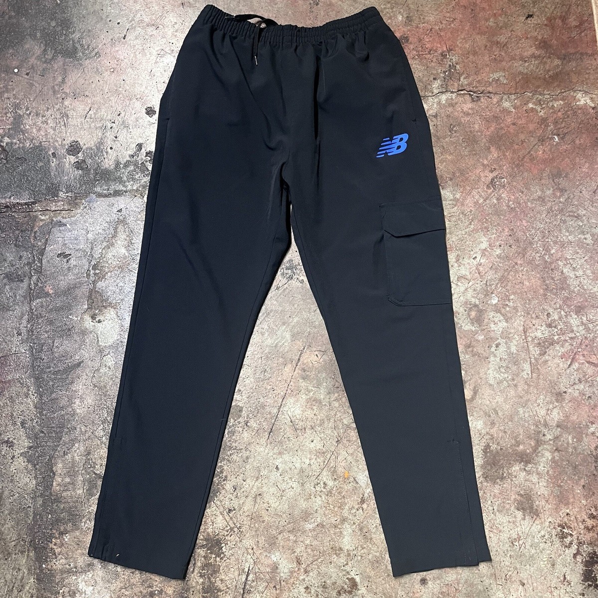 NEW BALANCE Running Pants All Motion Cargo Pocket L 30 X 29 Black W Logo